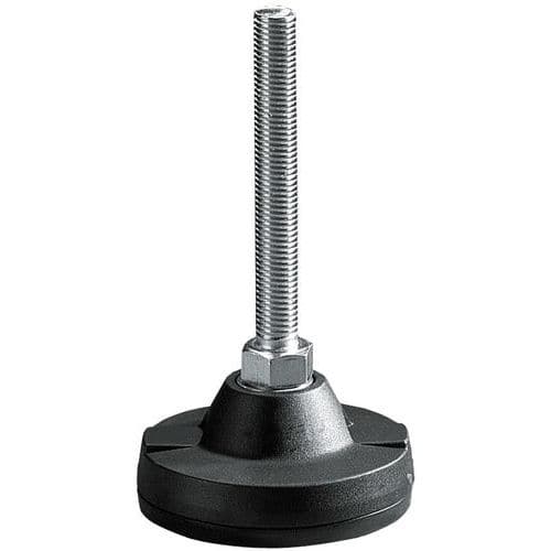 Polyamid adjustable foot - Ø 123 mm - 4500 kg - Zinc-coated steel