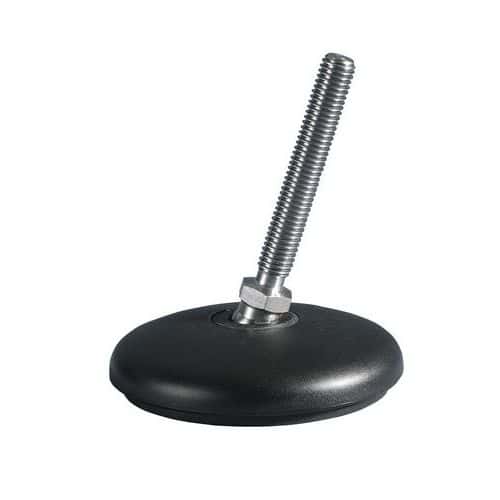 Adjustable polyamide base - Ø 80 mm - 1200 kg - Stainless steel