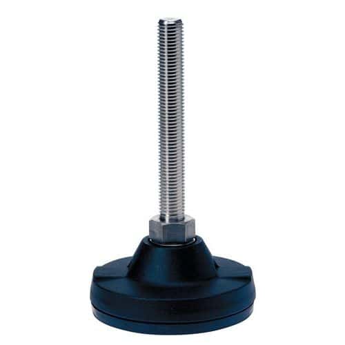 Adjustable polyamide base - Ø 124 mm - 4500 kg - Stainless steel