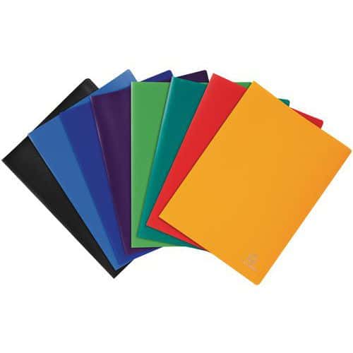 Soft opaque polypropylene display book, 200 views - Assorted colours - Pack of 8