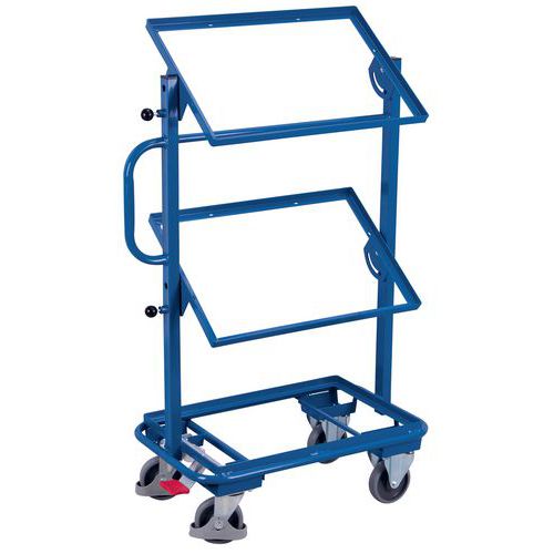 Trolley for European standard containers - 610 x 410 mm - Capacity 200 kg