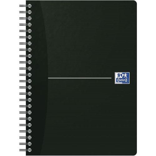 Office wire-bound notebook 148x210 180 pages 90 g 5x5 sq. black - Oxford