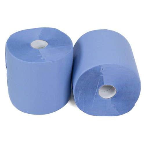 Blue industrial wiper roll - 800 sheets - Pack of 2 - Manutan Expert