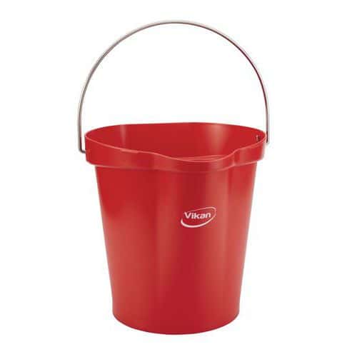 Graduated food-grade bucket with pouring spout - 12 l