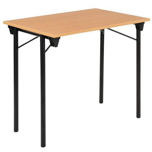Eco folding table - beech and black - 80x60 cm