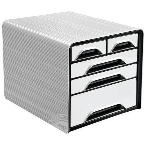 Smoove by Cep filing unit with 5 assorted drawers