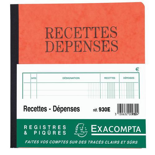 Receipts and expenses logbook 21 x 19 cm - 80 pages
