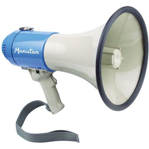 Megaphone And Siren - 25 Watt - Battery Operated - Manutan Expert