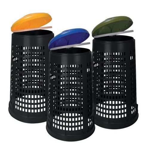 Ruff perforated round plastic bin - 110 L_Vepabins