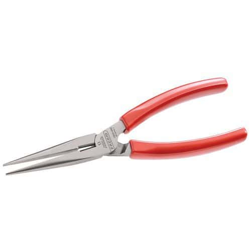 Half-round pliers with a long, straight nose