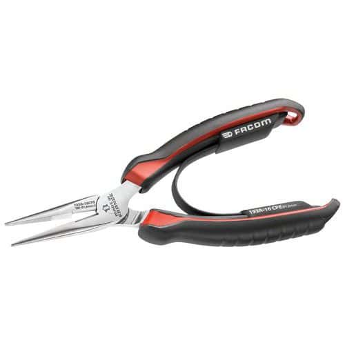 Half-round straight short-nose pliers