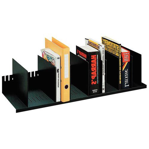 Vertical organiser with removable separators for cabinets - Black - Paperflow