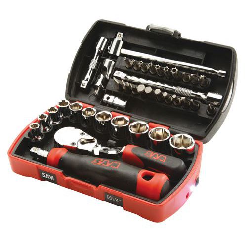 Tool kit, 39 tools, 1/4'', + 1 free multifunction pliers!