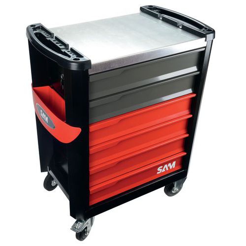 SAM ergonomic trolley with six drawers