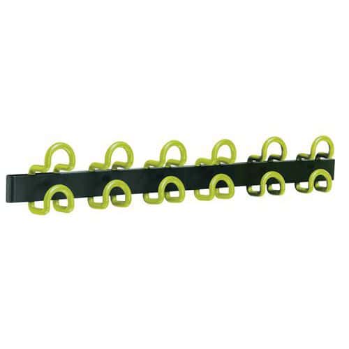 Wall-mounted hook - Wire - 6 double hooks - Unilux