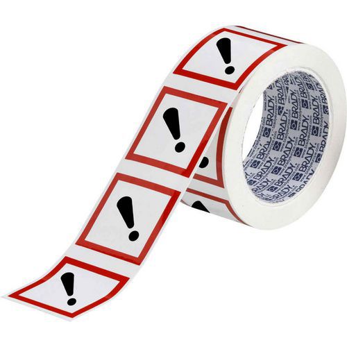 Irritant and toxic self-adhesive CLP label, 50 x 50 mm - Brady