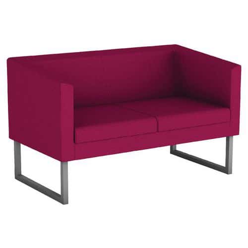 Punto two-seater fabric sofa for reception areas