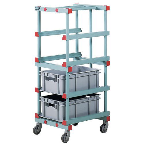 Trolley for containers - Length 660 mm