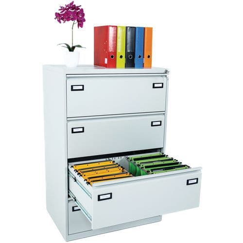 Filing cabinet with double-width drawers - Manutan Expert