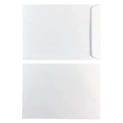 White, self-adhesive kraft envelope