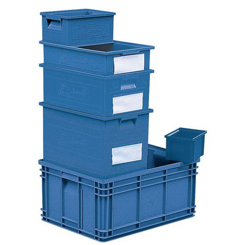 Stackable container - Blue - Length 200 to 630 mm - 3.6 to 85 l
