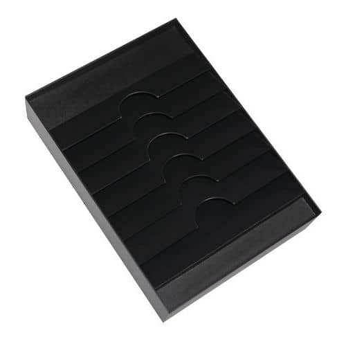 Black A4 drawer organiser - 6 sections