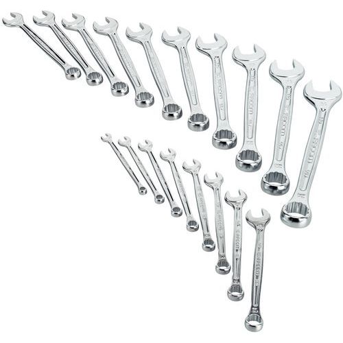 Metric 16 and 18-piece combination spanner sets, series 440