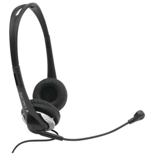 Adjustable stereo headset - Black/grey