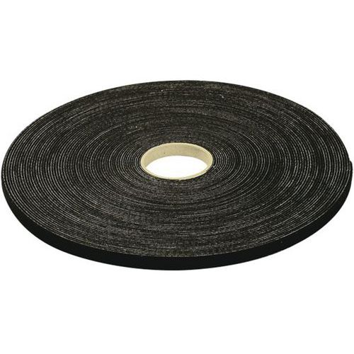 Black hook-and-loop roll - Width 15 mm - Length 10 m