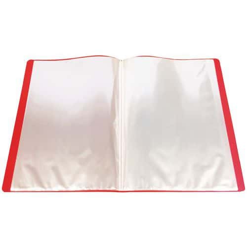 Polypropylene A4 display book with 100 views - Red