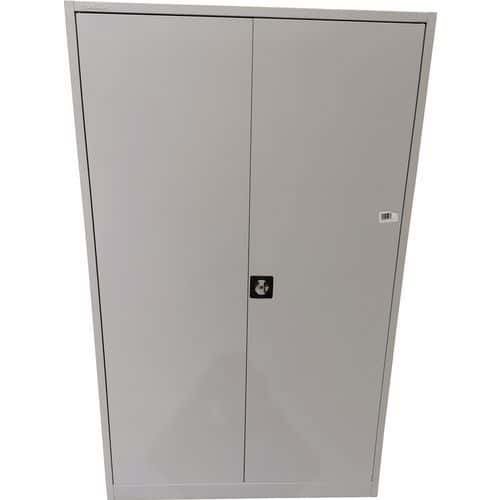 Used 4 Shelf Metal Office Cupboard - Light Grey - 1950x1200x420