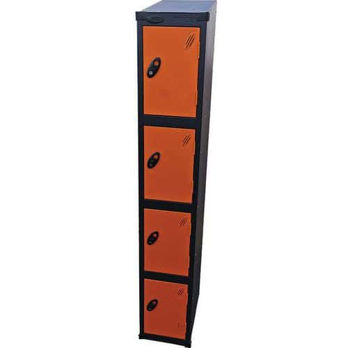 Used Orange/Black 4 Door Antibac Locker - 1930x305x460mm - Probe