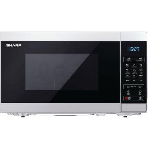 800 W Silver Microwave and Grill - Compact Digital Oven - Sharp