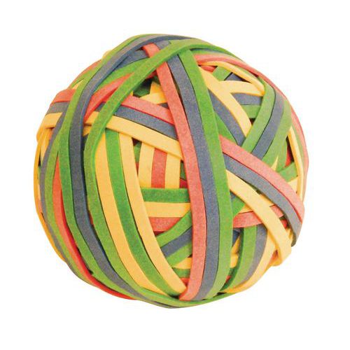 Ball of 200 rubber bands - Assorted colours