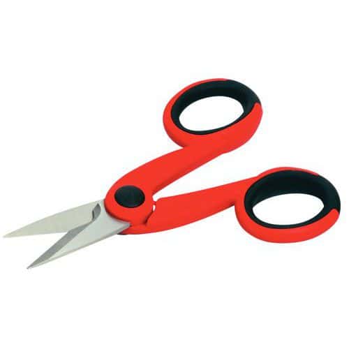 Electrician's scissors with notch - Dual-material