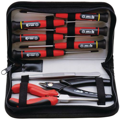 Micro precision screwdriver kit - 6 screwdrivers and 3 pliers