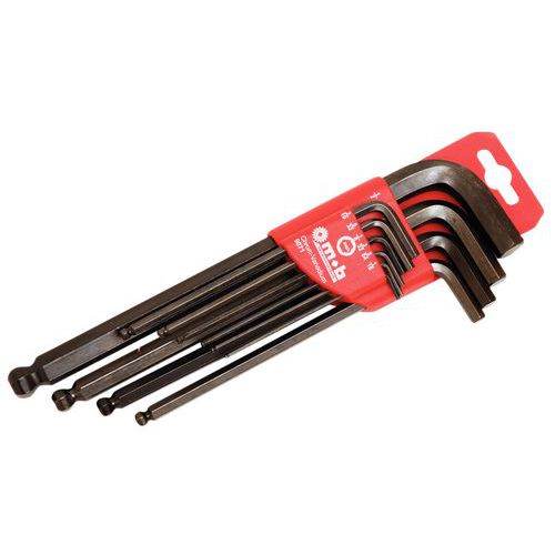 Long ball end hex key set - Imperial wrenches