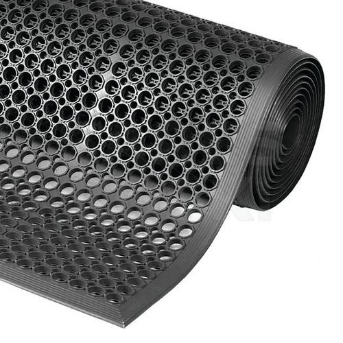 Sanitop 562 versatile black rubber mat - Roll - NoTrax