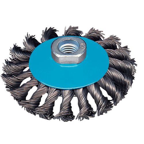 Twisted tapered wire brush - Stainless steel