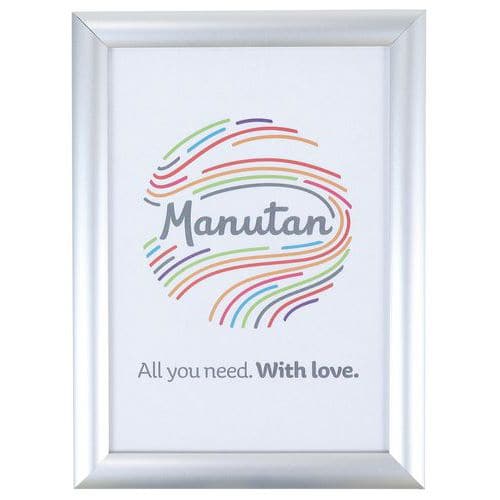 Aluminium poster snap frame with pointed corners - Manutan Expert