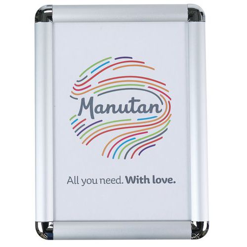 Aluminium snap frame with rounded corners - Manutan Expert