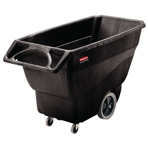 Black structural foam mobile tipping container - 400 l - Rubbermaid