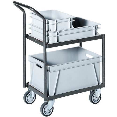 Steel trolley for trays - Length 610 mm - Capacity 200 kg
