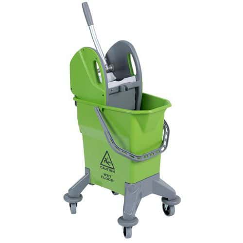 Mobile Mop Bucket With Wringer & Spout - 25 Litre Capacity - Manutan Expert