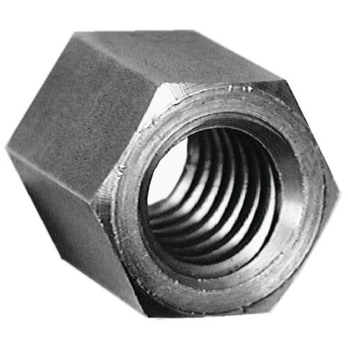 Hexagonal steel nut with straight trapezoid thread