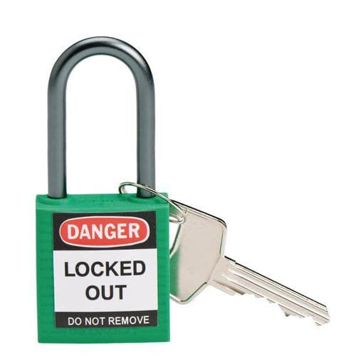 Compact safety padlock with aluminium shackle - Keyed different