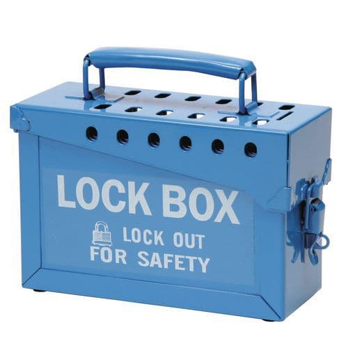 Group lockout box for padlock - Large version