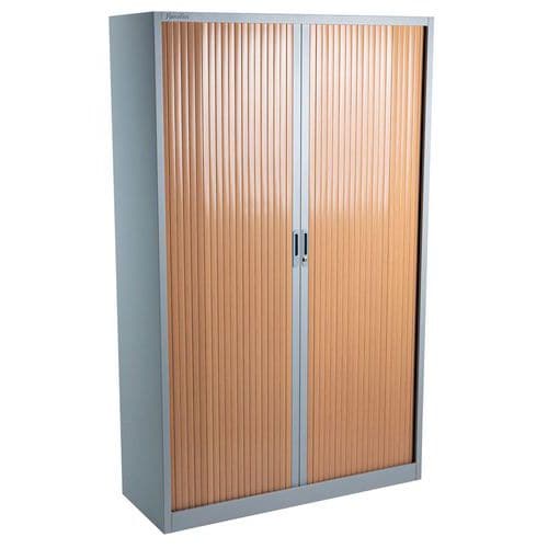 Tall two-tone cabinet with tambour doors - Manutan Expert Orel