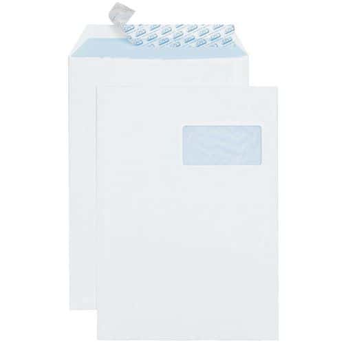 White vellum envelope, 90 g - With window