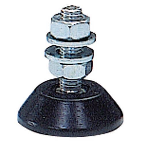 Anti-vibration support with fixed rod for light loads - Threading size M10
